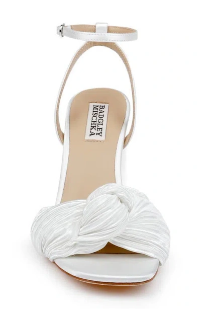 Badgley Mischka Collection Dafne Ankle Strap Sandal In White