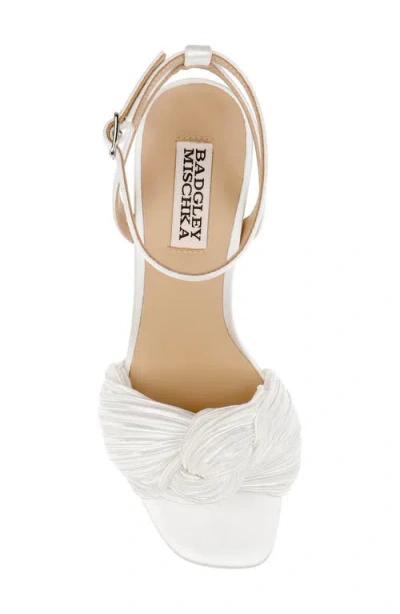 Badgley Mischka Collection Dafne Ankle Strap Sandal In White