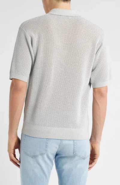 Frame Open Knit Polo Sweater In Multi