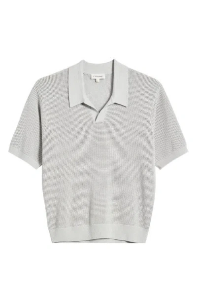 Frame Open Knit Polo Sweater In Multi