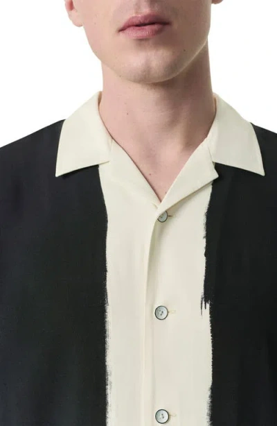 Rag & Bone Avery Painterly Print Relaxed Fit Camp Shirt In Multi