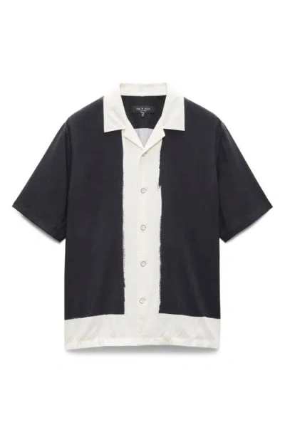 Rag & Bone Avery Painterly Print Relaxed Fit Camp Shirt In Multi