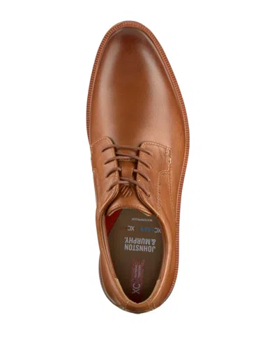 Johnston & Murphy Parker Waterproof Plain Toe Derby In Brown