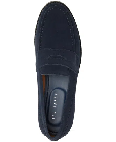 Ted Baker London Parliament Penny Loafer In Blue