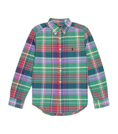 Ralph Lauren Cotton Check Polo Pony Shirt In Multi