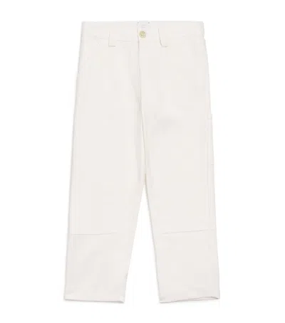 Eleventy Wool-blend Straight Trousers In White