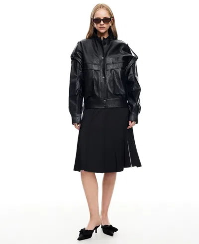 Lioness Madame Faux Leather Jacket In Black