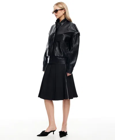 Lioness Madame Faux Leather Jacket In Black