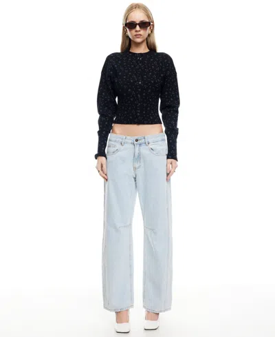 Lioness Head In The Clouds Cardigan In Blue