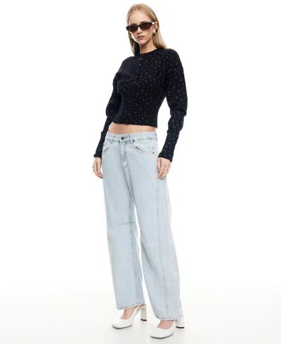 Lioness Head In The Clouds Cardigan In Blue