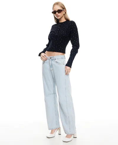 Lioness Head In The Clouds Cardigan In Blue