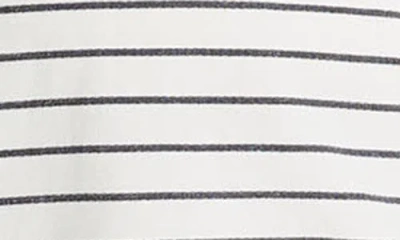 Vince Stripe Sueded Quarter-zip Top In Neutral