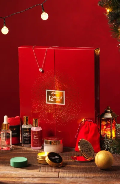 Lovery 12-pc. Advent Calendar Bath & Body Gift Set In Red