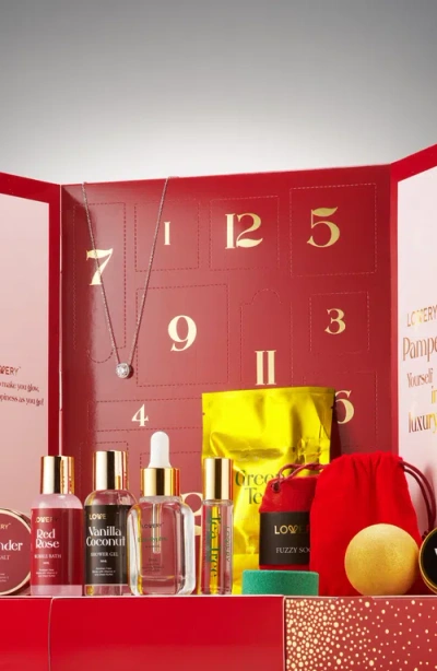 Lovery 12-pc. Advent Calendar Bath & Body Gift Set In Red
