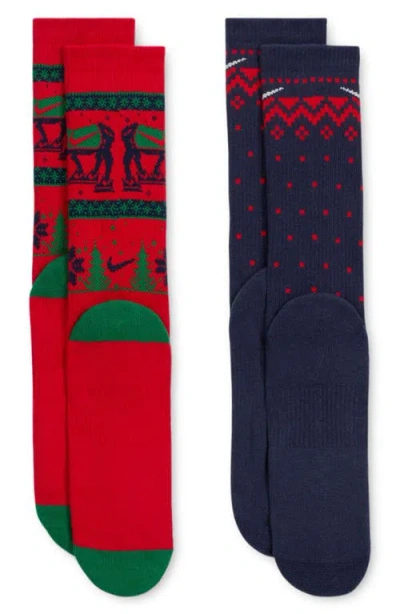 Nike Dri-fit Assorted 2-pack Crew Socks In Multi
