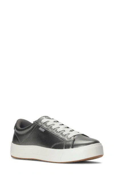 Keds Women's Park Metallic Leather Lace Up Leather Sneakers In Gray