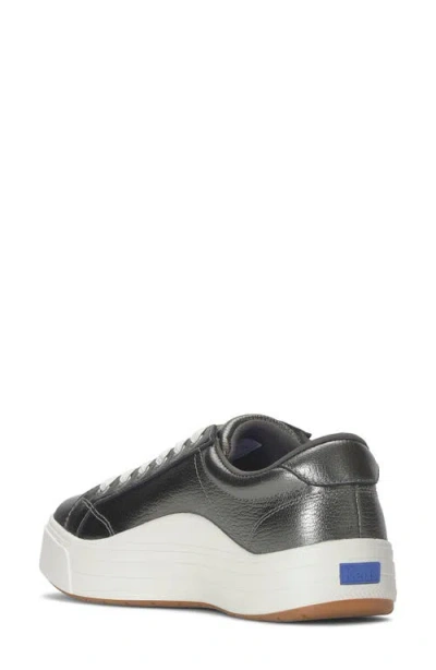 Keds Women's Park Metallic Leather Lace Up Leather Sneakers In Gray