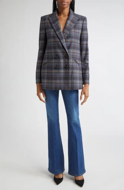 Veronica Beard Oria Plaid Wool Blend Dickey Jacket In Multi