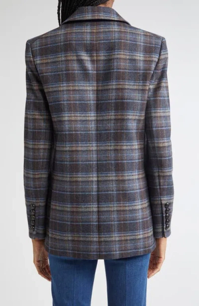 Veronica Beard Oria Plaid Wool Blend Dickey Jacket In Multi
