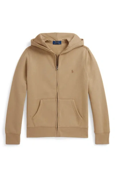 Polo Ralph Lauren Big Boys Fleece Full-zip Hoodie In Brown