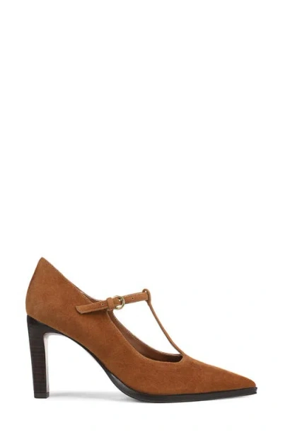 Sarto By Franco Sarto Atley T-strap Pointed Toe Pump In Brown