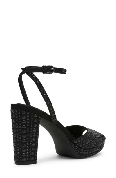 Anne Klein Women's Vanna-p Embellished Block Heel Dress Sandals In Black