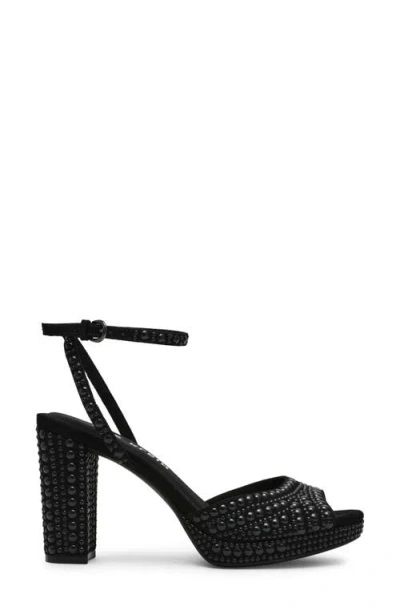 Anne Klein Women's Vanna-p Embellished Block Heel Dress Sandals In Black