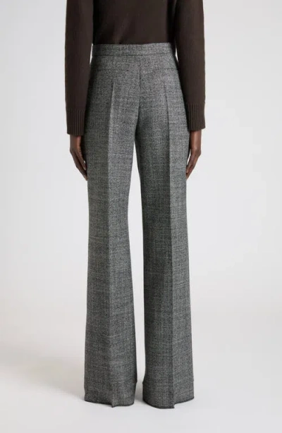 Valentino High-rise Wide-leg Trousers Featuring Pockets In Gray