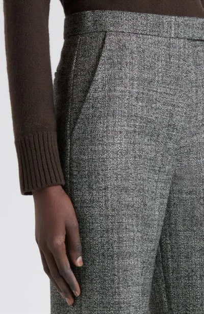 Valentino High-rise Wide-leg Trousers Featuring Pockets In Gray