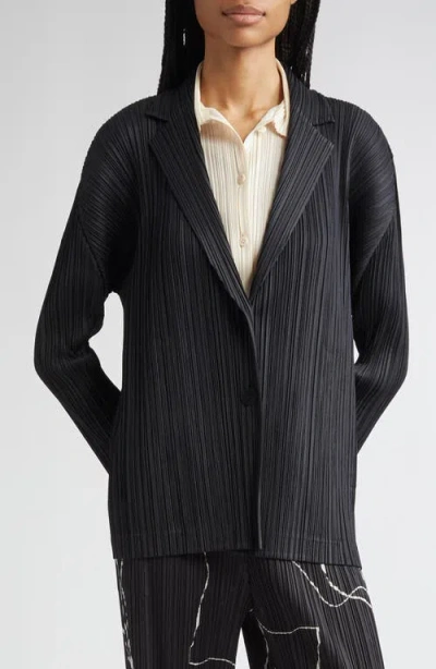 Issey Miyake Pleats Jacket In Black