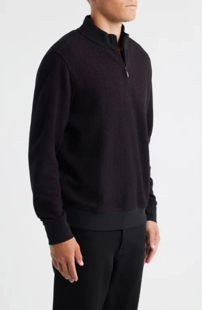 Robert Barakett Cedro Quarter Zip Pullover In Burgundy