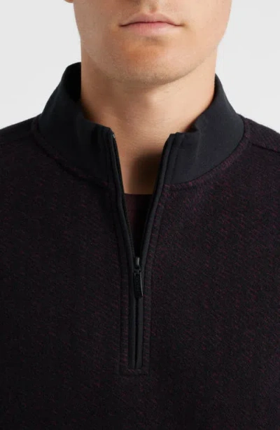 Robert Barakett Cedro Quarter Zip Pullover In Burgundy