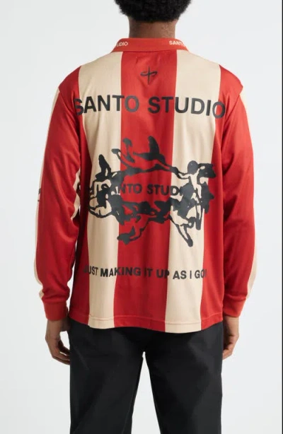 Santo Studio London Club Johnny Collar Jersey In Orange