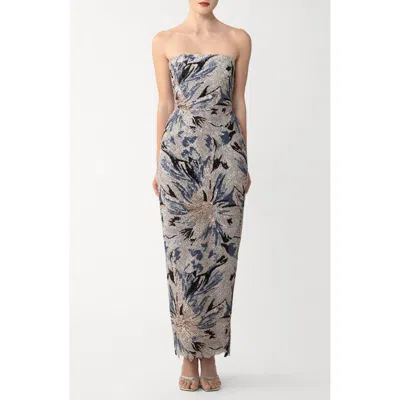 Sau Lee Meryl Strapless Sequin Gown In Multi