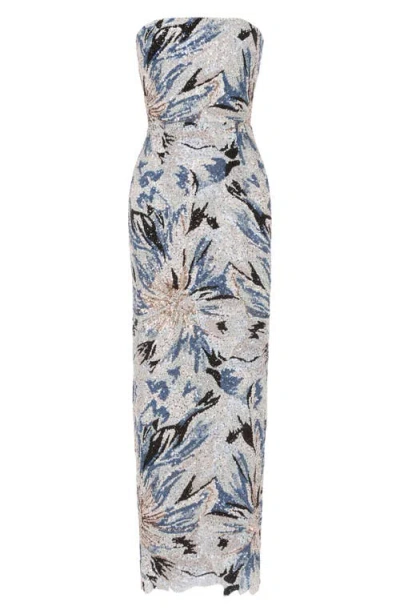 Sau Lee Meryl Strapless Sequin Gown In Multi