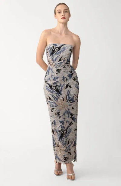 Sau Lee Meryl Strapless Sequin Gown In Multi