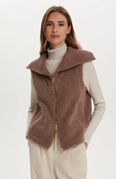 Varley Aspen Funnel-neck Gilet In Brown
