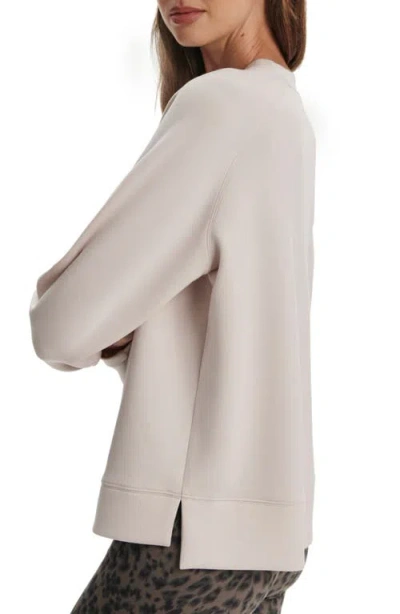 Varley Zosia Midlayer Crewneck Sweatshirt In Brown