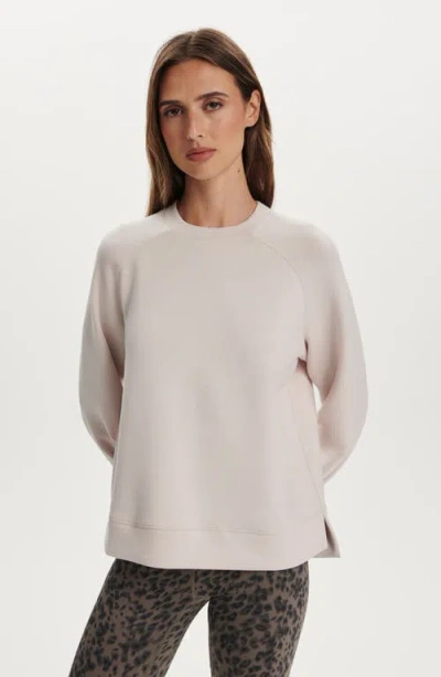 Varley Zosia Midlayer Crewneck Sweatshirt In Brown