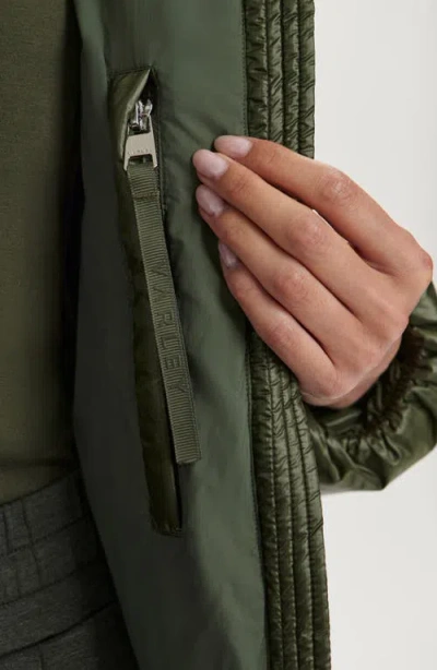 Varley Madelina Hooded Quilted Shell Down Jacket In Green