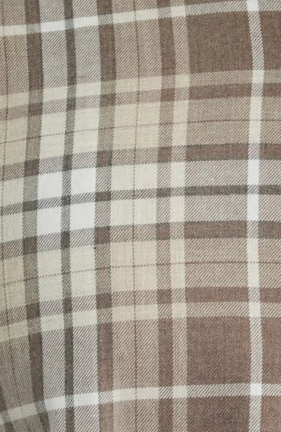 Scott Barber Weekend Regular Fit Heathered Plaid Cotton Button-up Shirt In Gray