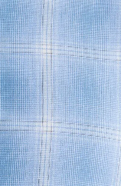 Scott Barber Canclini Regular Fit Plaid Cotton Poplin Button-up Shirt In Blue