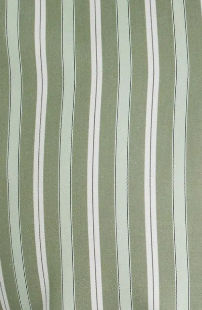 Scott Barber Thomas Mason Regular Fit Stripe Cotton Button-up Shirt In Green