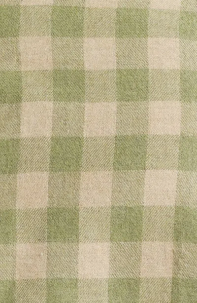 Scott Barber Canclini Regular Fit Check Cotton Mélange Flannel Button-up Shirt In Green