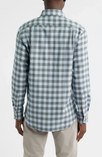 Scott Barber Canclini Regular Fit Check Cotton Mélange Flannel Button-up Shirt In Multi