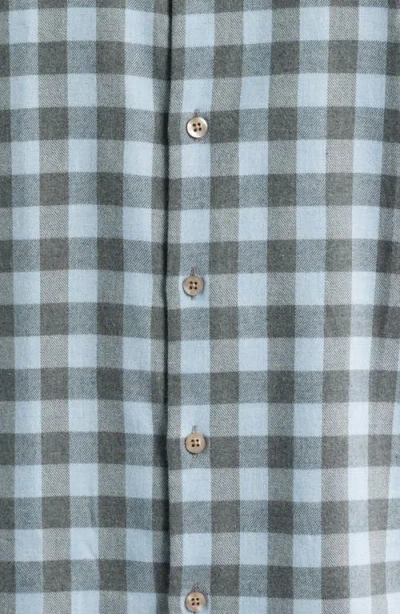 Scott Barber Canclini Regular Fit Check Cotton Mélange Flannel Button-up Shirt In Multi