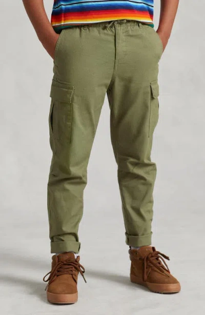Polo Ralph Lauren Kids' Slim Fit Stretch Twill Cargo Pants In Green
