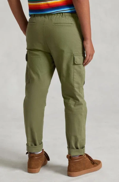 Polo Ralph Lauren Kids' Slim Fit Stretch Twill Cargo Pants In Green