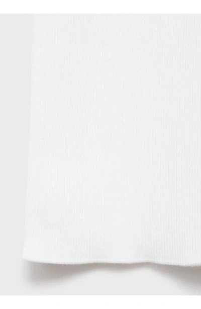 Mango Fitted Knit Tank In White