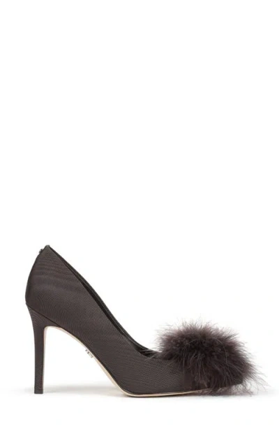 Sam Edelman Hazel Feather Embellished Pump In Brown